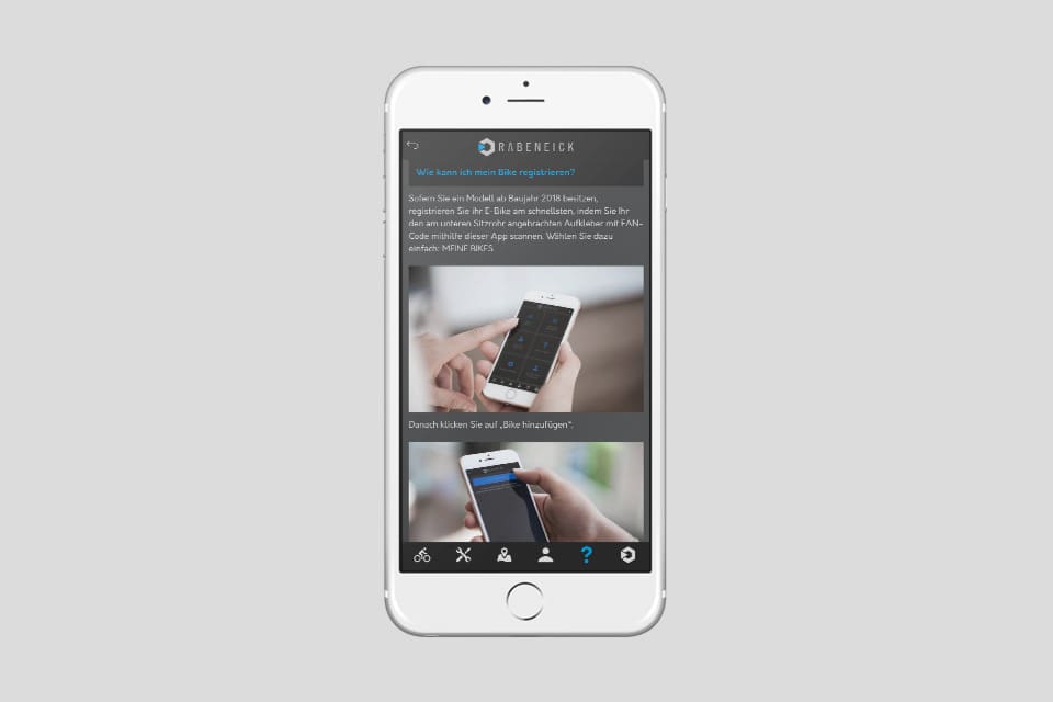 Fahrrad registrieren – Bike App 
