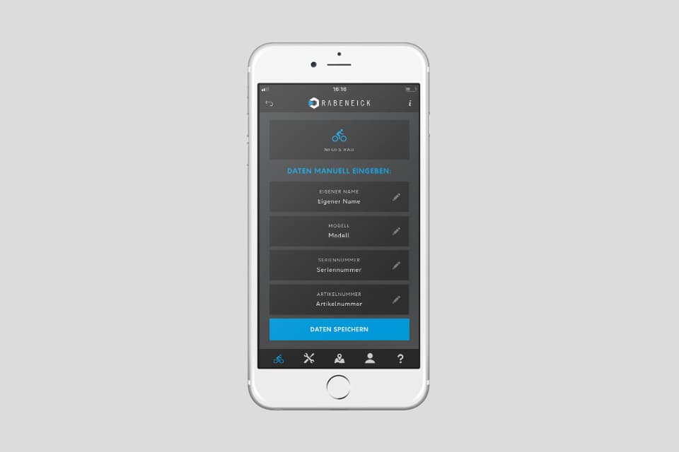 Fahrrad registrieren – Bike App